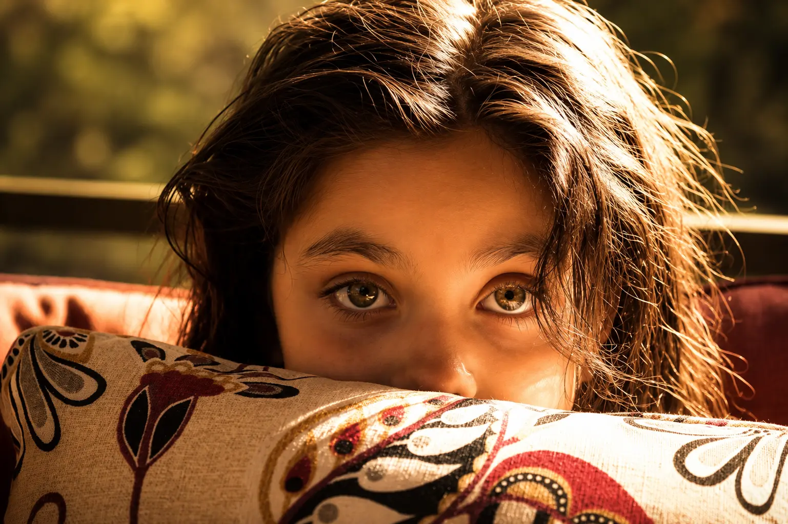 Briana closeup portrait with golden light
